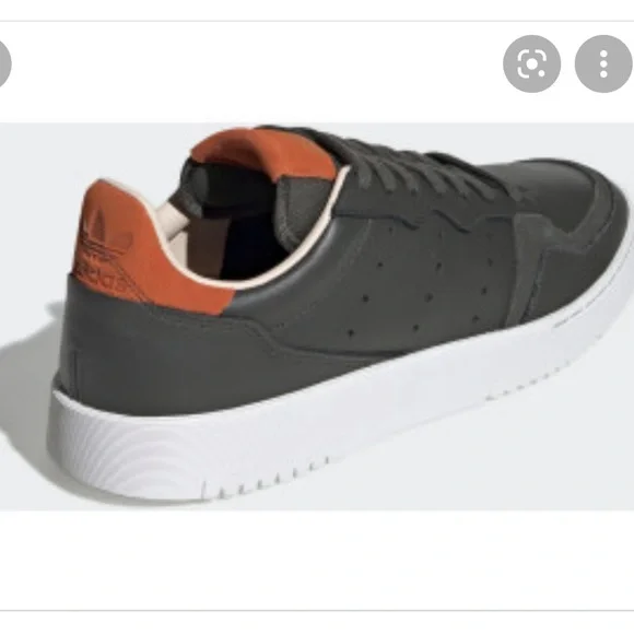 Adidas Supercourt Legend Earth Dark Green Orange EF9182 Tennis Sneaker - Picture 2 of 15